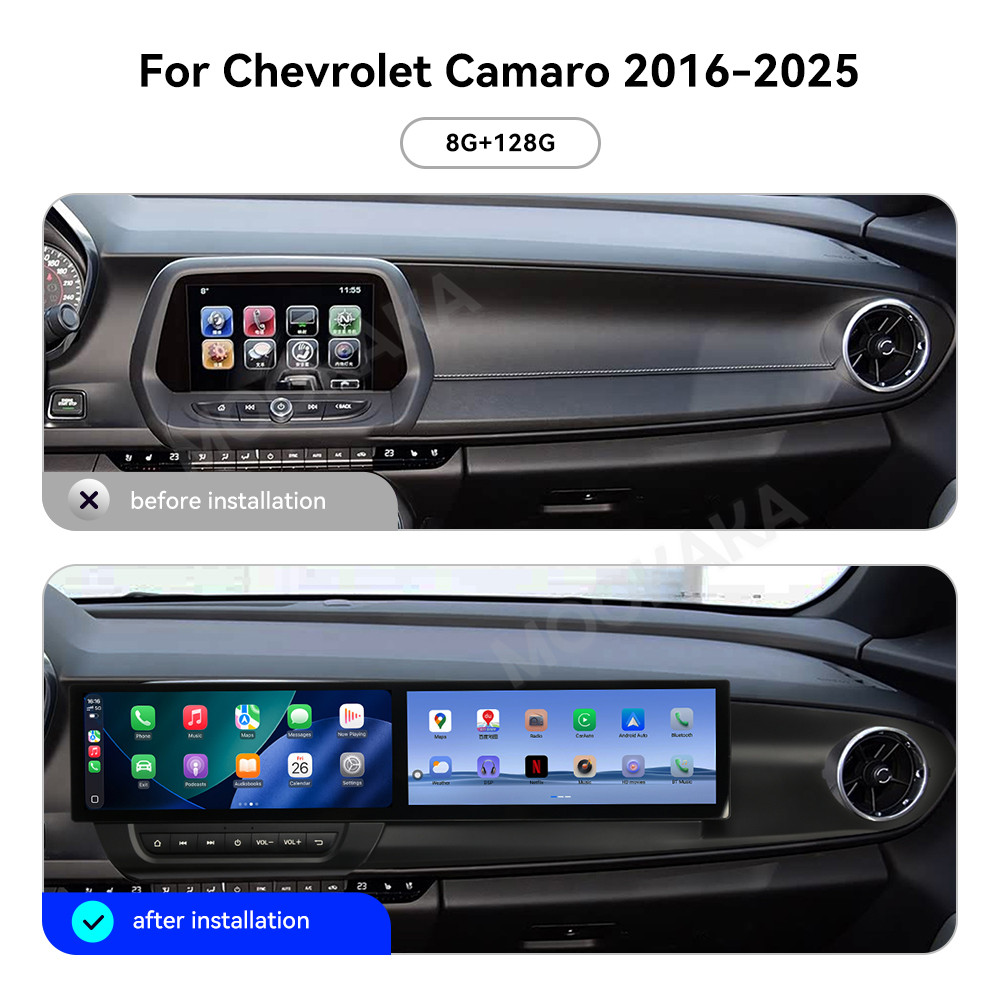 Phone Accessories Display Board - Двойной 12,3-дюймовый беспроводной Carplay для Chevrolet