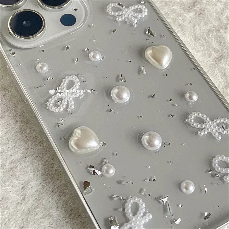 Phone Accessories Wholesale In China - 3D-чехол для телефона с жемчужным бантом