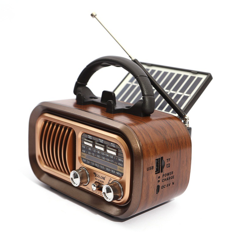 Retro Handset Phone - Мини-штатив с солнечной панелью Am Fm