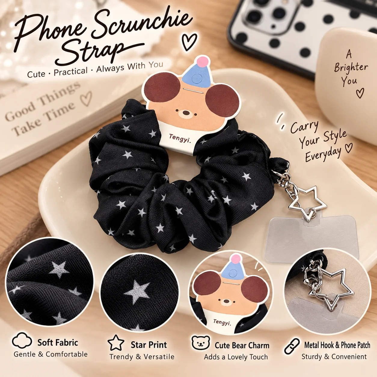 Phone Accessories Design - Новая резинка для волос 2-в-1 с