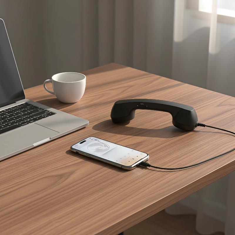 Retro Handset Phone - Ретро-телефон с разъемом Type-C в винтажном