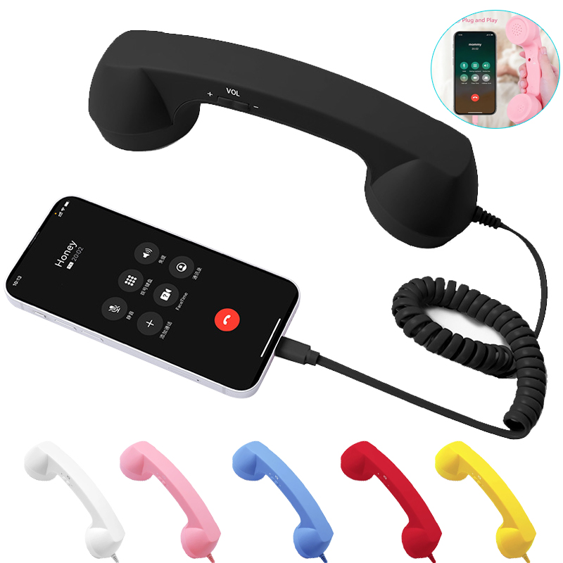 Retro Handset Phone - Ретро-телефонная трубка Type-C, проводная портативная гарнитура