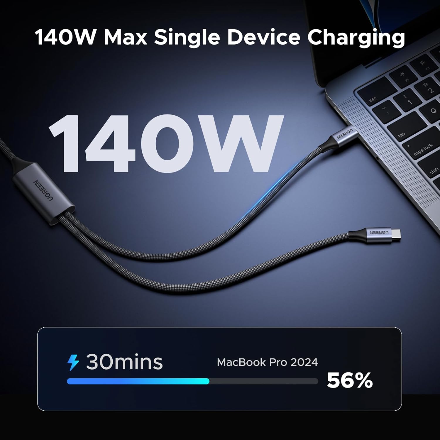 UGREEN 140 Вт USB C-кабель, 5  – обзор и цена Fast Charging Cable