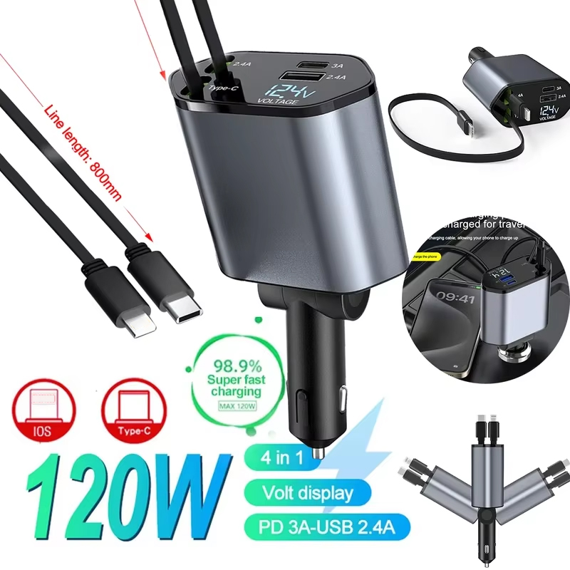 Выдвижное автомобильное зарядн – обзор и цена Fast Charging Cable