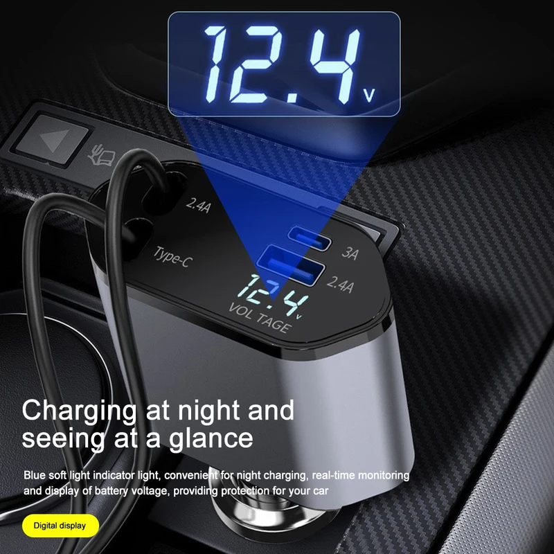 Выдвижное автомобильное зарядн – обзор и цена Fast Charging Cable